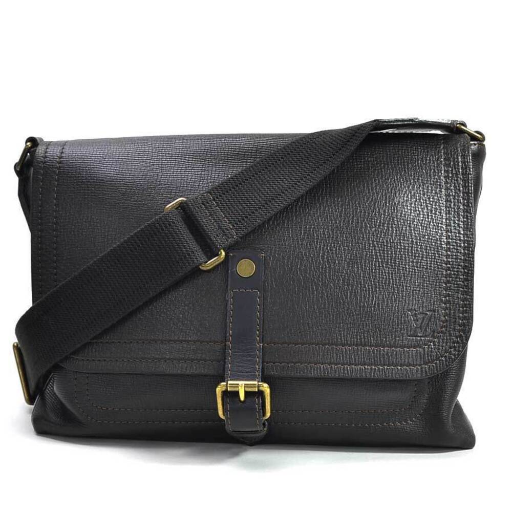 Louis Vuitton Utah Omaha Crossbody Shoulder Bag Cafe Brown Leather